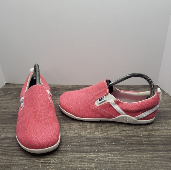 Xero Aptos Minimalist Shoes Womens Size 7 Pink Hemp Canvas Slip On Casual - Picture 1 of 10